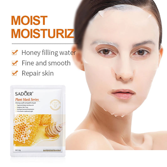 SADOER Plant Face Mask Sheet Skin Moisturizing Mascarilla Facial Hidratante Pack 25ml